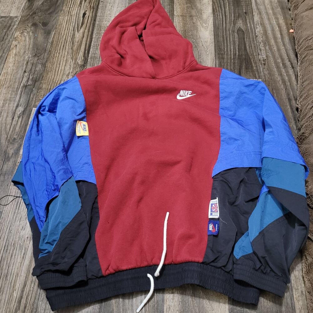 Nike Icon Clash Retro Color Block Pullover Hoodie Woman's Size Medium‎